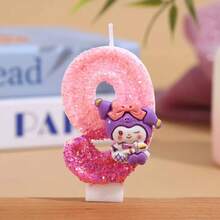 Gradient Color Birthday Candles - 1pc Waxy Material For Party Decor, Cupcake & Cake Decoration - Multicolor - View 20