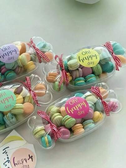 10pcs Candy-Shaped Cake Boxes - Ideal For Desserts, Cakes, Fruit Salads, Tiramisu, Etc. - Suitable For Parties, Children's Day, Birthday Parties, Graduation Seasons/Halloween Themed Events, Christmas, New Year Parties