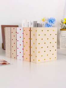 Love-Themed Printed Fabric Photo Album,Small Photo Album 4x6 100 Pockets Linen Cover Picture Book Holds 4x6 Photos For Wedding, , Family, Graduation,Valentine's Day Keepsake Book - Multicolor - View 4