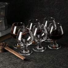 6只/套 带柄玻璃杯，玻璃材质，可用洗碗机清洗，适用于各种酒类、液体和饮料 - 透明 - 查看 7