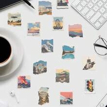 50张撕贴照片贴纸，创意涂鸦贴纸，办公用品，手机电脑贴纸，防水，耐用，酷炫贴纸 - 彩色 - 查看 6