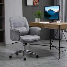 XXL Office Chair, Ergonomic And Padded, Height Adjustable With Tilt Function, Supports Up To 120 Kg, Light Grey - Grey - View 2