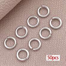 30/50pcs 5 Sizes 18K Gold Plated Open Jump Rings 4/5/6/8/10mm Flat Round Jump Rings Metal O Rings Split Round Ring For Jewelry Bracelet Earring Keychain - Multicolor - View 9