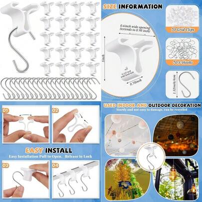 70 Pack Drop Ceiling Hooks For Hanging Ornament Christmas Classroom Supplies Hanging Ceiling Tile Metal Hangers For School Classroom Office S Hook