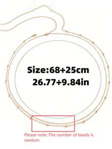 Bộ 2 chiếc dây chuyền hạt cườm thời trang và đa năng dành cho nữ, dây đeo eo gợi cảm. - 2 dây chuyền bóng đơn giản - Xem 4