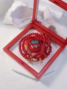 1 Stücke Strass Finger Zähler, Rosenkranz Ring, Mini Ziffernzähler zum Beten, Trainieren, Zählen, 3-teiliges Set - Verschiedenfarbig - Übersicht 15