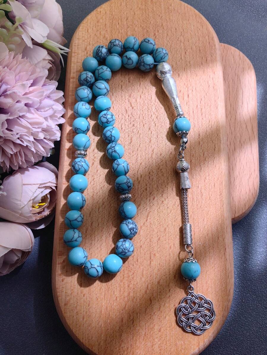 1pc 33 Beads Arabic/Middle Eastern Islamic Prayer Beads, High Quality Niche Prayer Beads For Daily Wear, Praying, Meditation Counting, Elegant And Portable Design (Classic Festival Prayer Beads In Multiple Colors Available) - Multicolor - View 1