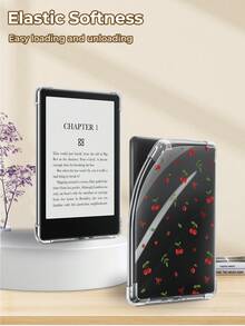 Kingsung 1pc Cherry & Heart Pattern Color Tablet Protective Case,Compatible With IPad 10th Generation,IPad Air 11-Inch (M3) 2025,IPad Mini 4/5/6/7,And Compatible With Kindle Paperwhite 12th Gen 2024,Kobo Libra Colour, Fire HD 10 (2023),Models Such As Tab P11,The Four Corners Of The Protective Case Are Shockproof, Lightweight And Easy To Carry - Multicolor - View 11