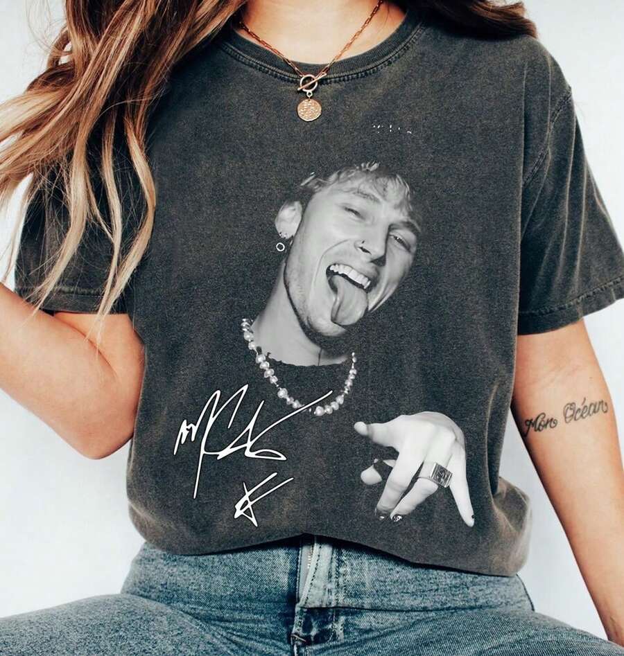 05_Vintage MGK Lost Americana Tour Shirt MachineGunKelly Sweatshirt Wiz Concert Tee Music Conert Outfit Gift For - 黑色 - 查看 1