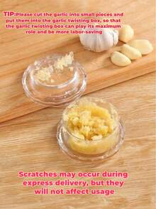 1pc Manual Garlic Press, Garlic Crusher, Peeler, Handheld Kitchen Garlic Press, Small Kitchen Tool Garlic Press, Suitable For Mincing Garlic, Onion, Ginger, Fruits, Salad, Vegetable & Fruit Processing Tool - Multicolor - View 5