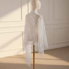 1件女士新款蕾丝披肩围巾，镂空宽松婚礼派对礼服配饰 - 彩色 - 查看 5