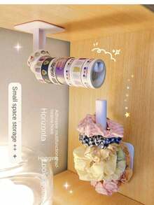 1 Wooden Hair Accessory Organizer With A Rack, Hair Bands With A Rack, Ribbon Organizer, Hair Accessory Storage Rack, High Quality Hair Accessory Display Rack, Suitable For, Living Room, Display Cabinet School, Party, The Best Choice For Birthday, Wedding, Gathering, And Also A Perfect Gift For Colleagues, Friends And Family, The Best Choice For To School Season. - Multicolor - View 9