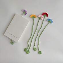 1 Pack Handmade Crochet Flower Bookmark - Daily Office Supplies, Home Decorations, Gift For Book Lovers - Yellow - 1 Piece - View 1