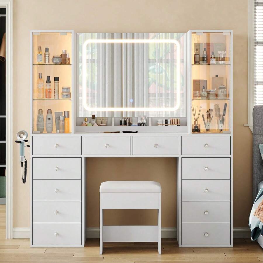 Vanities & Vanity Benches - White - View 1