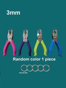 1 Set Leather & Stainless Steel Hole Punch Machine And Metal Loose Leaf Rings, Sturdy And Durable, Strong Punching Penetration, Curved Lever Press Effortless, Small Card Puncher Stationery, Hole Punch, Punching Pliers, Handheld Punch, Loose-Leaf File Puncher, Binding Rings, Back To School Gift, School Prize, Holiday Gift, Gift Filler, Office & School Supplies - Multicolor - View 16