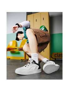 Zapatillas masculinas de corte estructurado, silueta tridimensional con juego de luces y sombras, estilo funcional y versátil. - Negro1 - Ver 3