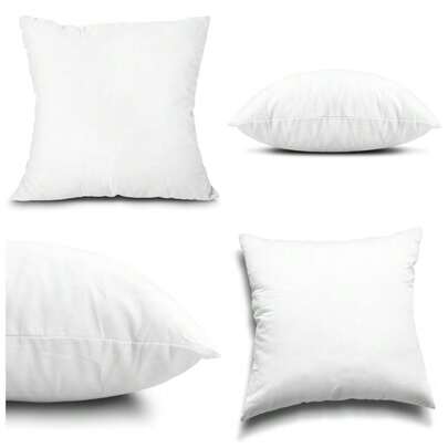 16x16 Inch Throw Pillow Insert 2 Pack Lightweight Down Alternative Polyester Fiber Filling Decorative Pillow Inserts For Couch Sofa Bed Chair Sham Stuffer Machine Washable Soft White