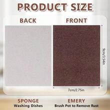 Magic Cleaning Sponge, Pot Bottom Cleaning Descaling Sponge, Rust Removal Sponge, Dish Washing Sponge Block, Cleaning Cloth, Decontamination, Cleaning Supplies, Cleaning Tools, Back To School Supplies, Kitchen Supplies, Bathroom Supplies, Home Supplies, Household Supplier - Brown - View 8