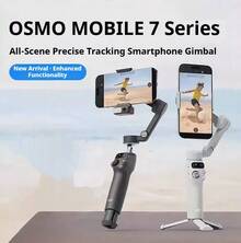 DJI Osmo Mobile 7 Smartphone Gimbal Stabilizer | Built-In Tripod & Extension Pole | ActiveTrack 7.0 Smart Tracking | Magnetic Quick-Release For Instant Switching | 3-Axis Stabilization For Smooth Vlogging & Live Streaming | Selfie Stabilizer With Gesture Control | Essential For Travel, Parties, And Performances - White - View 1