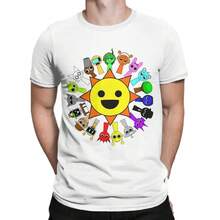 Camisetas divertidas de Sprunki Toys Around Mr Sun para hombres y mujeres, camisetas de algodón de cuello redondo, camisetas de manga corta, nueva llegada de ropa - Blanco - Ver 1