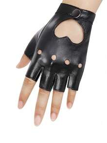 2 chiếc găng tay Steampunk, găng tay hở ngón phong cách Gothic cổ điển bằng da PU có họa tiết bánh răng, thích hợp cho nhập vai và hóa trang. Loại găng tay hở ngón phong cách Gothic cổ điển này hoàn hảo cho trang phục nhập vai, khiêu vũ, hip-hop, các bữa tiệc hóa trang, biểu diễn, múa cột, các buổi hòa nhạc, lái xe, đạp xe, đi xe máy, v.v. (Màu đen ngẫu nhiên) - màu đen - Xem 8