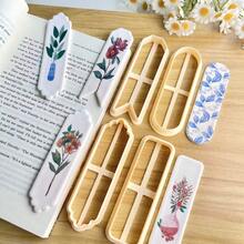 Khuôn đất sét hình bookmark - Khuôn bookmark thủ công, thích hợp để tự làm khuyên tai và đồ gốm, dụng cụ lý tưởng cho quà tặng thủ công, kiểu dáng mới lạ, đẹp và thời trang, dụng cụ thủ công bằng đất sét polymer. - Màu vàng - Xem 2