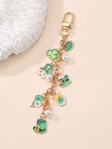 1/2 chiếc mặt dây chuyền thời trang chủ đề Ngày Thánh Patrick: Mũ cỏ ba lá xanh, bia, môi, may mắn, bóng bay, ngọc trai, ngôi sao, thích hợp sử dụng hàng ngày, lễ hội, tiệc tùng, trang trí túi xách, móc chìa khóa xe hơi, ngày lễ của người Ireland. - Nhiều màu - Xem 11