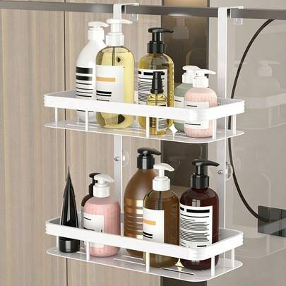 Over-The-Shower Caddy – 2-Tier Hanging Shower Organizer, No-Drill Rustproof Bathroom Storage Shelf For Shampoo, Soap & Bath Accessories Bathroom Accessaries