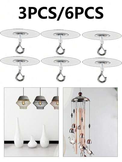 2/1 stuk zelfklevende plafondhaken zonder boren, geschikt voor plafonds met een structuurverf (popcorn) en oneffen muren. Boren is niet nodig. Badkameraccessoires, handdoekrekken, haken, deurhaken. Gemakkelijk te gebruiken en multifunctionele haken die ook gebruikt kunnen worden om ballonnen, wenskaarten, kerstcadeaus, enz. op te hangen.