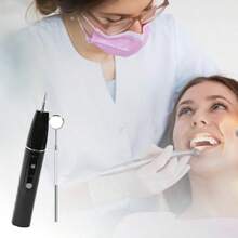 removedor de placa dental eléctrico sónico con luz LED, 4 cabezales intercambiables y espejo bucal, 3 modos de limpieza, recargable por USB - como en la foto - Ver 5