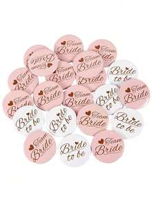 12PCS Bride To Be TeamBride Badge For Wedding Bridal Shower Decoration Bridesmaids Gift Bachelorette Party Hen Night Supplies - Multicolor - View 8