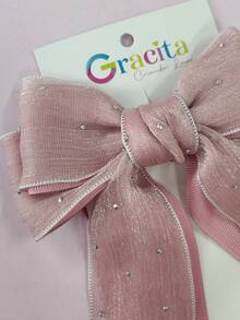 Organza Ribbon With Glitter Tips - Rosa Oxidada - Ver 6
