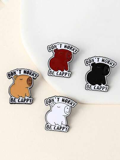 1pc Adorable Metal Capybara Animal Brooch, Versatile Shirt/Bag Accessory Dress Accessories Pin For Clothes Bag Charm School Office Accessories Shirts Jacket Jewelry Christmas Halloween Clothes Pin Funny Cute Teacher Gifts