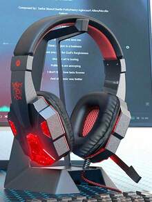 LED Backlit Wired Headphones, Premium Headset For Gaming, Compatible With Laptops, Tablets And Android Phones - one-size - View 14