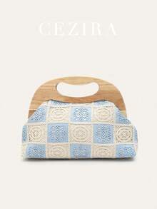 Women's Clutch Bag Luxury Design Fashionable Embroidered Floral Patterns Fabric Pouch Wooden Frame Magnet Closure Handbag Long Chain Shoulder Cross Body Purse Daily Holiday Travel Vacation Gift - Multicolor - View 6