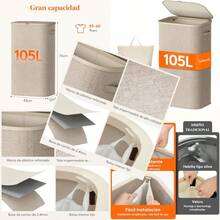 Laundry Baskets - Beige - View 3