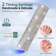 Portable Handheld UV/LED Nail Lamp, Can Cure All Types Of Gel Nail Polish, Nail Art Tool, USB Rechargeable Quick Drying Nail Light - Multicolor - View 5