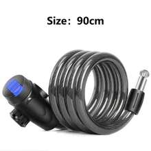 Candado de Cadena Antirrobo para Bicicleta, Acero Metálico Portátil con 2 Llaves, Resistente a Cortes, Ideal para Motocicleta y Patinete, Accesorios - Negro - Ver 9