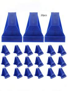 20片装专业蓝色双头塑料木地板安装垫，二合一复合地板衬垫，非电动塑料工具配件，适用于乙烯基、LVP、复合地板、工程木地板、竹地板和瓷砖地板的安装 - 彩色 - 查看 10