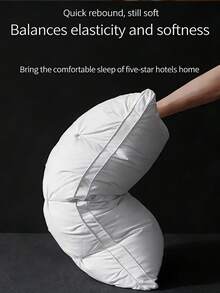 1个标准尺寸睡眠枕，奢华酒店品质，舒适支撑，3D超细纤维填充，极致柔软蓬松，可机洗，适合侧睡、仰睡或俯睡，优质蓬松羽绒替代填充物，尺寸19x29英寸，四季皆宜，低过敏性枕套 - 灰色 - 查看 3