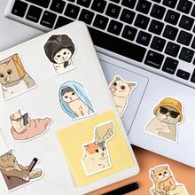50 Pcs Cat Toilet Stickers, Cute Decorative Stickers For Toilets & Bathtubs, Cartoon Meme Multi-Scenario Stickers For DIY Decoration Of Scrapbooks, Diaries, IPads & Notebooks - Multicolor - View 2