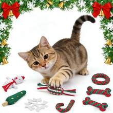 Christmas Dog Leash Toy, Candy Cane Shaped, Interactive Chew Toy, Suitable For Small To Medium Dogs - Training, Play, Teething And Cleaning, Pet Holiday, Durable And Holiday Pet Supplies - Multicolor - View 8