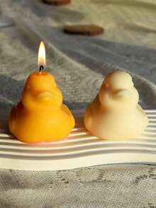 3D Little Yellow Duck Aroma Stone Plaster Candle Silicone Mold DIY Duck Crystal Epoxy Resin Mold - White - View 2