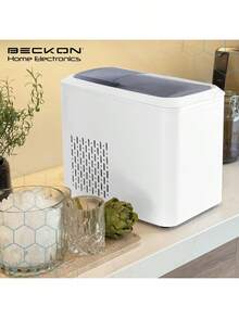 Máquina para hacer hielos Premium *2 Tamaños* Canasta Extra Grande producción *12kg* por día hielo de 2 tamaños tipo bala con canasta y pala (Gris DHALIA) - Blanco PEONÍA - Ver 7