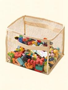 Transparent Storage Basket, Building Blocks Storage Box, Available In Large And Small Sizes, Large Capacity, Multi-Functional Household Storage Basket - Multicolor - View 7