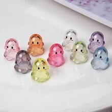 6颗亚克力幽灵造型珠子，可爱万圣节卡通珠子，散装幽灵隔珠，适用于DIY手链、项链、耳环、手机挂件等首饰制作工艺材料 - 幽靈珠子 - 查看 12