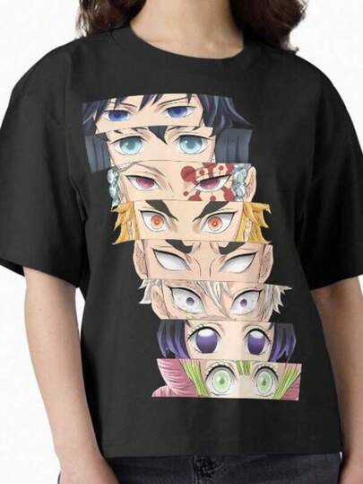 Estampados creativos en camisetas para hombreDemons Hunting Demon Slayers Japanese Anime Cartoon Shirts Unisex Cotton Short Sleeve O-Neck Summer Top Tee Men & Women Graphic Tees-Shirts Printed Funny-Shirt% Cotton,Apto para usar durante la Navidad,playera de hombre,camisas de hombre,playeras,regalo para novio,san valentín,blusas para mujer,playeras de mujer