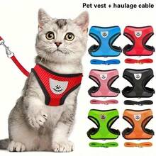 New Luminous Dog Harness And Leash Set, Available In Multiple Colors And Sizes, Suitable For Cats, Dogs And Various Pets - Multicolor - View 9
