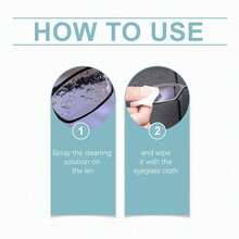 Spray limpiador de gafas de 100 ml 2 en 1: limpiador de gafas y removedor de rayaduras de lentes para estudiantes, trabajadores y tiendas de gafas - 100 ml - Ver 6