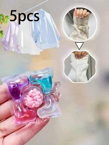 100粒/50粒/30粒/5粒装 五合一洗衣凝珠,柔顺、增亮、除臭,浓缩型洗衣液和柔顺剂,深层清洁不留残留,持久留香,居家必备 - 彩色 - 查看 15